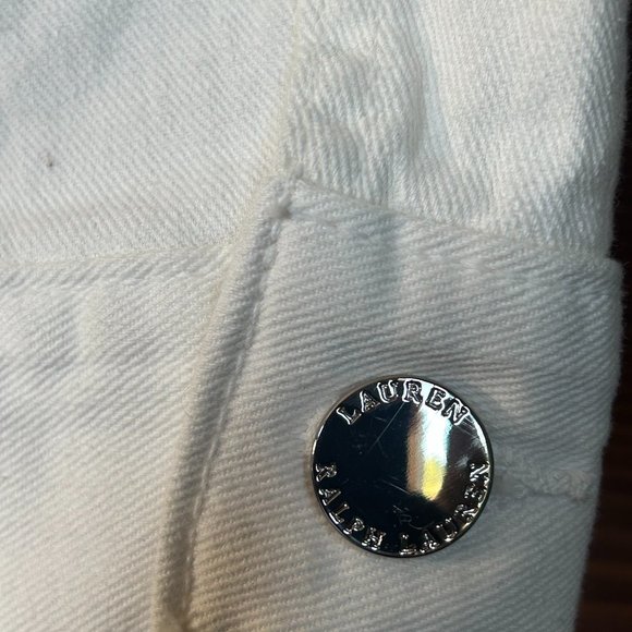 Ralph Lauren Classic White Denim Jean Jacket Coat S - Picture 5 of 7
